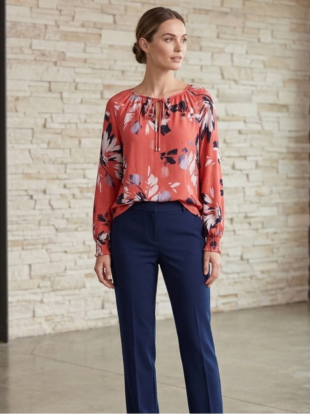 Yumi Kim Raven Top Sz S Sienna Fiesta Cinnamon Floral Print Blouse NWT MSRP $118